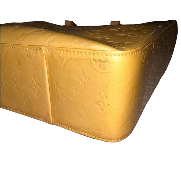 {EUC Louis Vuitton Monogram Vernis Large Columbus Tote Bag in Yellow LM0061} - Picture 4 of 15